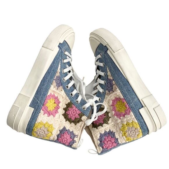 NEW Ash Goa Crochet Mid-Top Floral Sneakers in Size EU 37 / UK 4 / US 7 - Picture 10 of 15
